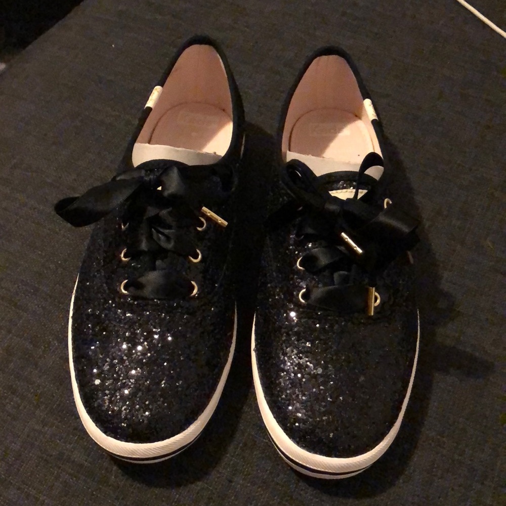 Kate Spade x Keds Black Sparkly Sneakers
